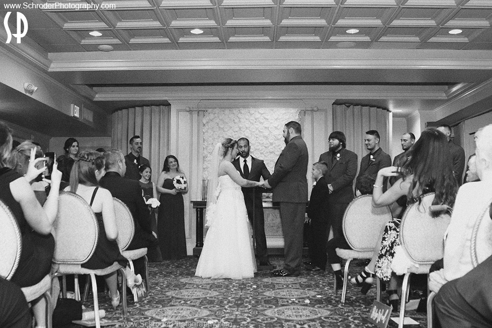 The ceremony in the mail ballroom at the Olde Mill Inn