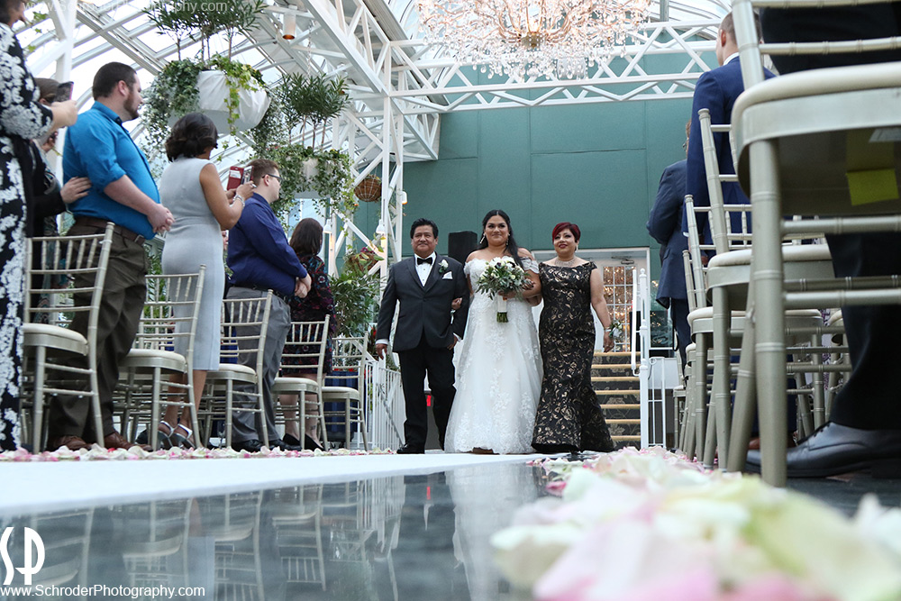 The conservatory at the Madison Hotel is a beautiful place for a ceremony. 